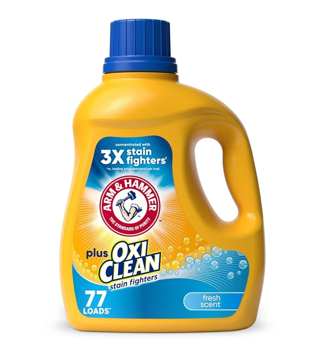 ARM & HAMMER Plus OxiClean Fresh Scent, 77 Loads Liquid Laundry Detergent (100.5 Fl oz)