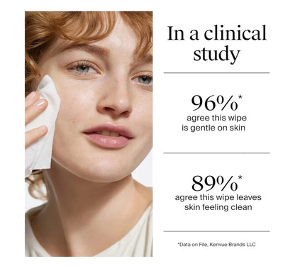 Neutrogena Sagte Gesigsreinigingsdoekies Ultra-sagte Micellêre Reinigingsdoekies Geurloos Vir Sensitiewe Vel, Hipoallergeen (25 stuks)