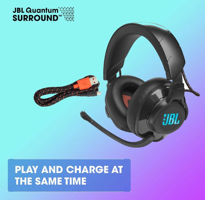 JBL Quantum 610 Draadlose Oor-Oor-Speletjiehooftelefoon - SWART
