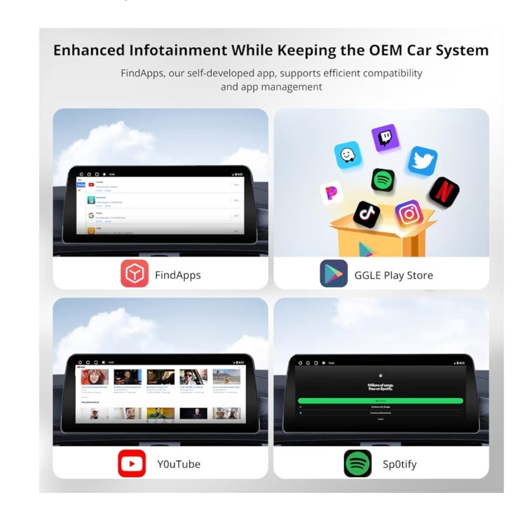 12.3" Android Motorradio versoenbaar met BMW 3 Reeks F30 F31 F34 F35 2013-2017 NBT Stelsel, 4G LTE, Draadlose CarPlay & Android Auto, SCVC, Dubbele Bluetooth