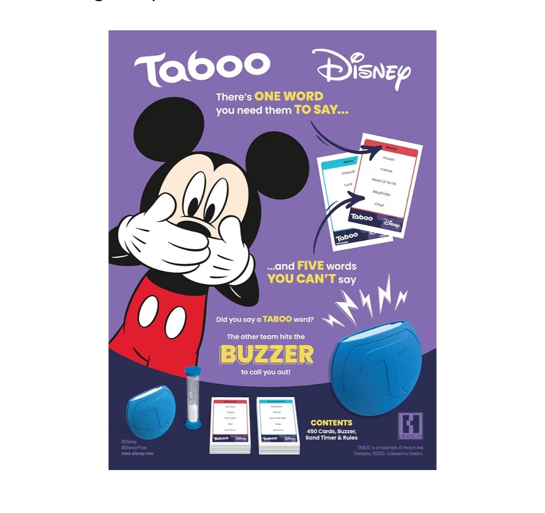 Taboo: Disney Edition Party Board Game - Themed Family Guess Word Game - Perfect for Disney Fans