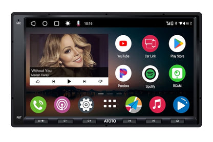 Dubbel-DIN 7" Raakskerm In-dash Navigasie Kar Stereo, CarPlay, Android Auto, Mirrorlink, GPS Spoorsnyer, WiFi/BT/USB Tethering, HD LRV