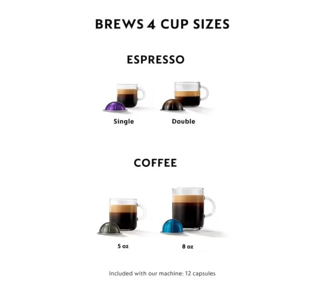 Nespresso Vertuo Plus Koffie- en Espressomasjien Deur De'Longhi - Ink Swart