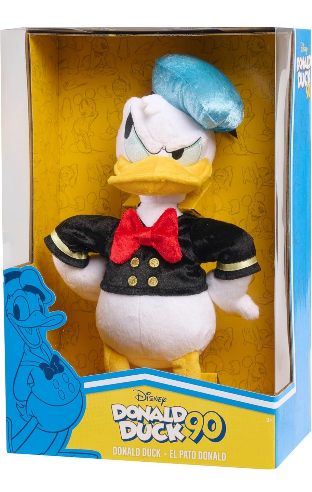 Just Play Disney Classics Donald Duck 90th Anniversary 14-inch Collector Plush Stuffed Animal, Duck, White, Kids Toys for Ages 2 Up