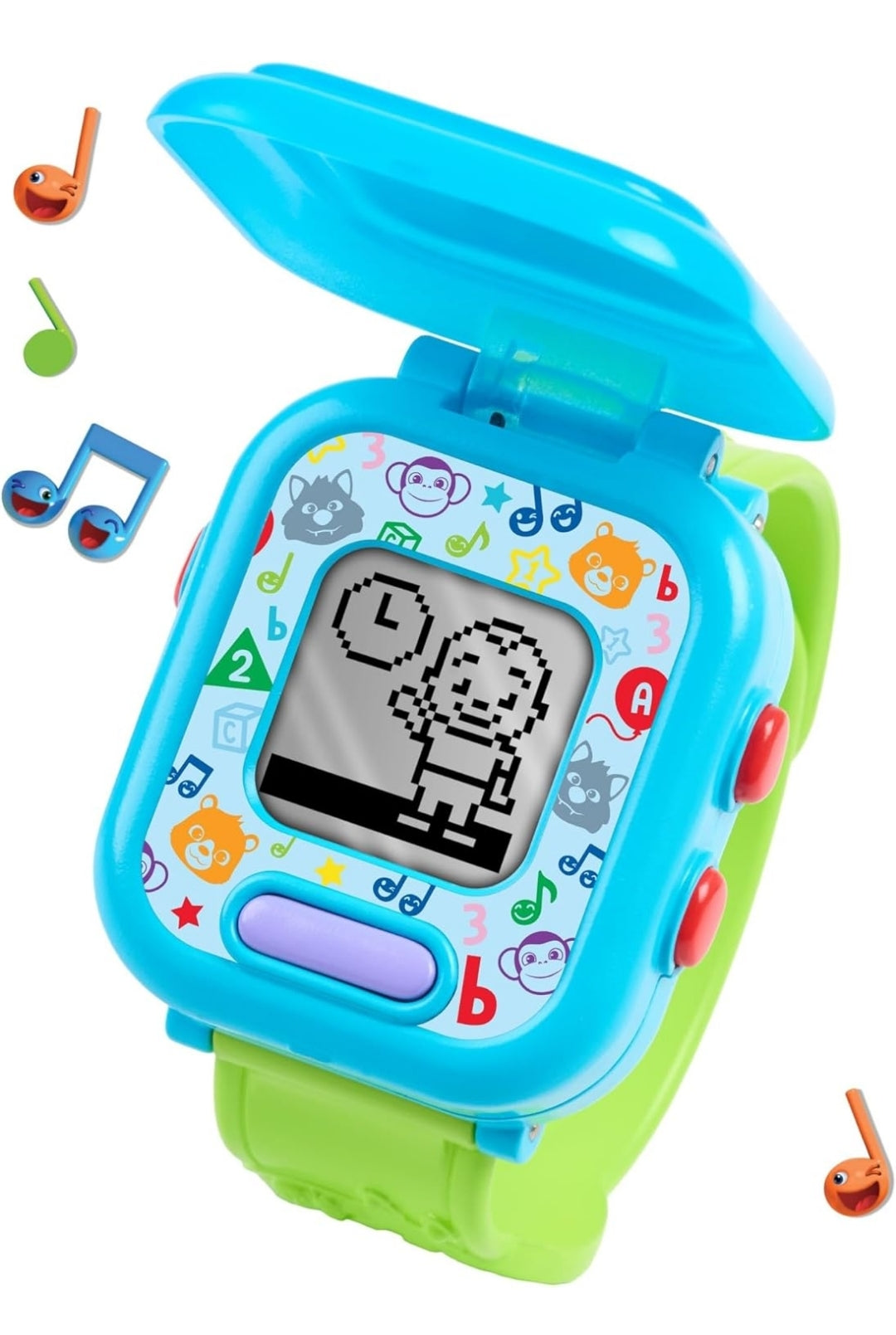 CoComelon JJ’s Learning Smart Watch Toy for Kids with 3 Education-Based Games, Alarm Clock, and Stop Watch, Kids Toys for Ages 3 Up by Just Play