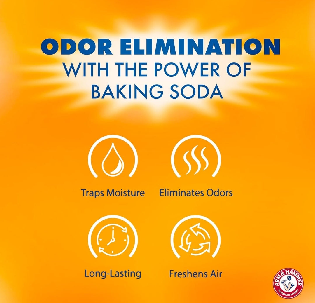 Arm & Hammer Hanging Moisture Absorber and Odor Eliminator, 16.1 oz., 6 Pack, Fragrance Free, Moisture Absorbers for Closet and Small Rooms, Long-Lasting Freshness