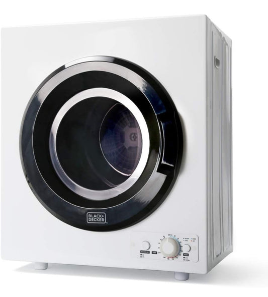 BLACK+DECKER BCED26 Kompakte Droër vir Standaard Muurprop, Klein, 5 Modes, Laaivolume 4 kg, Wit