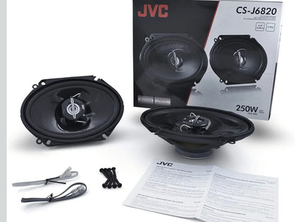 JVC CS-J6820 6" x 8" Motorklankluidspreker met 2-rigting koaksiaal (Swart)