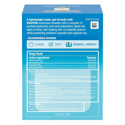 Neutrogena Hydro Boost City Shield Water Gel Gesigbevogtiger SPF 25 met Hialuroniese Suur Olievry en Nie-Komedogenies (1.7 fl.oz.)