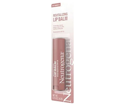 Neutrogena Revitalizing Getinte Lipbalsem Breëspektrum SPF 20 Bevogtigende Lipbalsem met 'n Subtiele Tint Subtiele Sagte Karamel 50 (.15 oz)