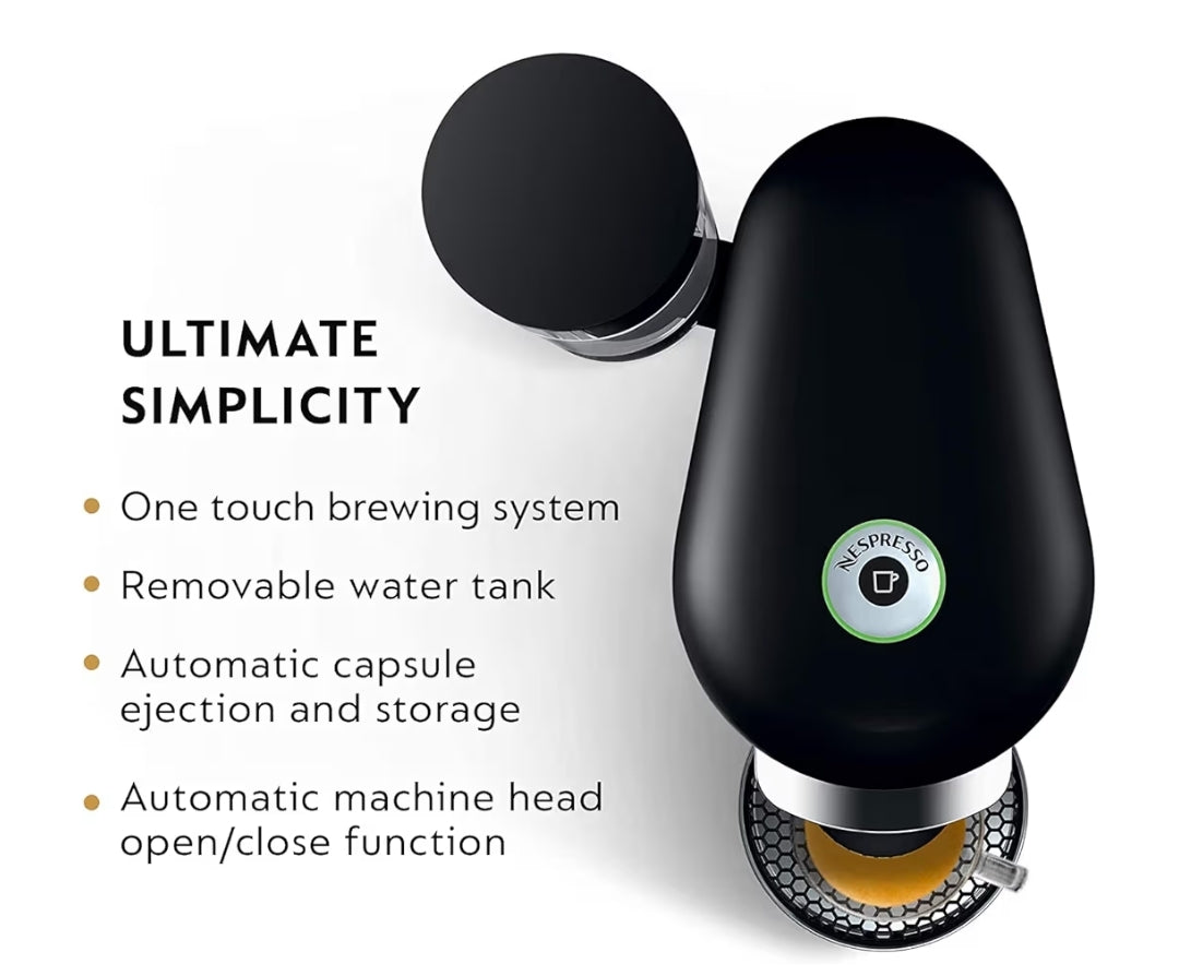 Nespresso Breville Vertuo Plus Deluxe Koffie- en Espressomasjien deur Breville, Swart