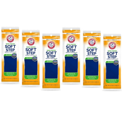 Arm & Hammer Odor Control Soft Step Insoles, Memory Foam  Foot Insoles, Shoe Insoles - Pack of 6