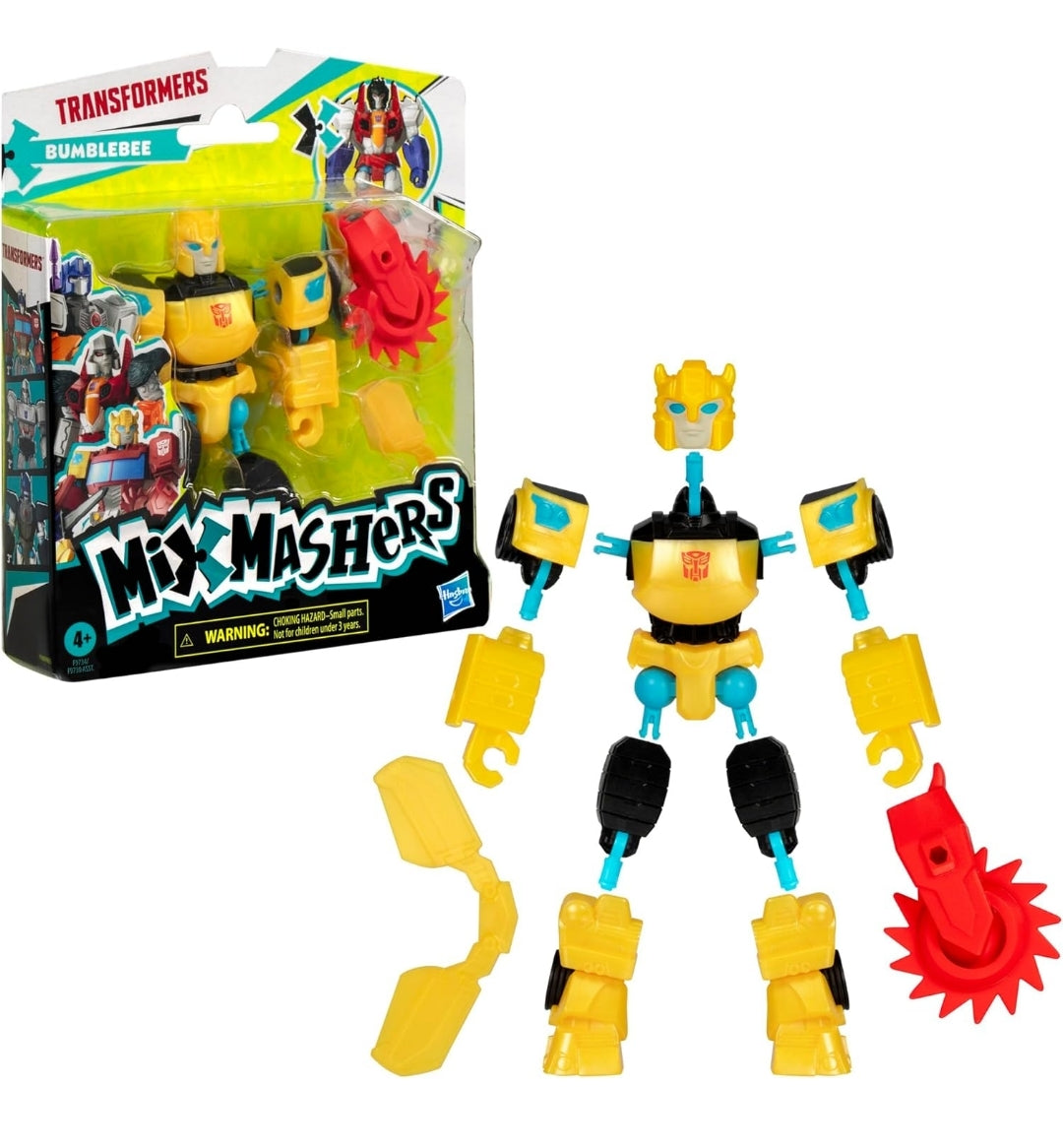 Transformers MixMashers Bumblebee Custom Mix-and-Match Action Figure & Accessories, 5-Inch-Scale (12 cm) Robot Toys for Kids Ages 4+