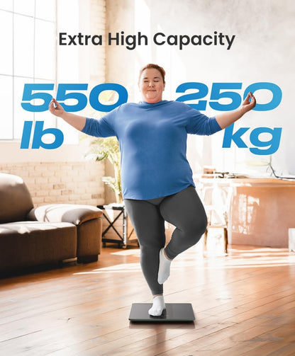 Digital Bathroom Scale w/ Large LED Display, Big Platform Weighing Machine Extra-High Capacity