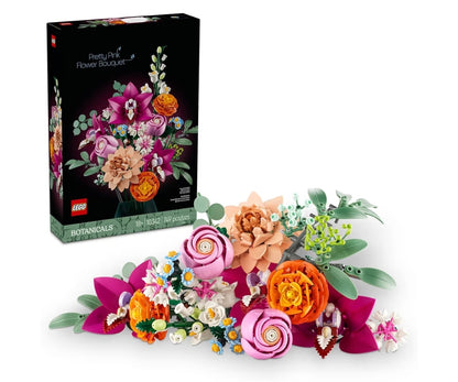 LEGO Botanicals Pretty Pink Flower Bouquet Building Set for Adults - Gifts - Artificial Flowers for Decor