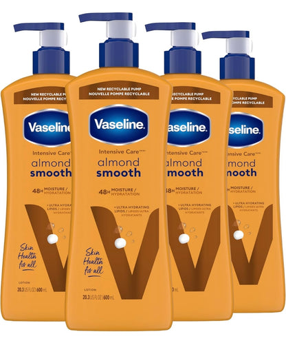 Vaseline Intensive Care hand and body lotion Almond Smooth for Rich Moisturization 20.3 Oz
