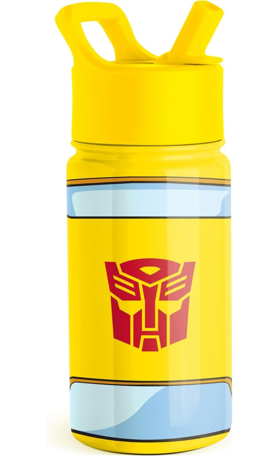 Simple Modern Kids Summit Water Bottle with Straw Lid | Transformers 14oz Stainless Steel Cup Insualted Tumbler for Toddlers, Boys, School | Transformer Bumble Bee