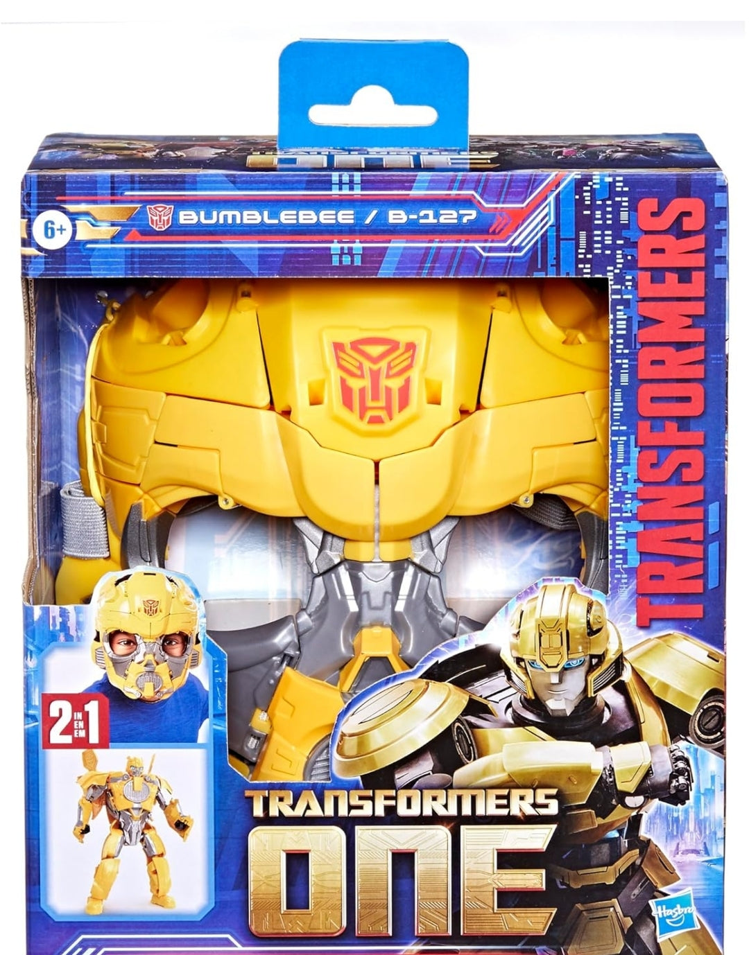 Transformers One 2 in 1 Bumblebee B-127 9.8 Inch Robot Action Figure, Converts to Mask, Interactive Toys for Boys and Girls Ages 6 and Up