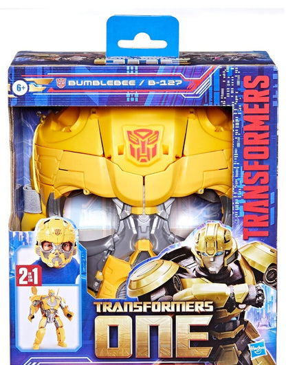 Transformers One 2 in 1 Bumblebee B-127 9.8 Inch Robot Action Figure, Converts to Mask, Interactive Toys for Boys and Girls Ages 6 and Up
