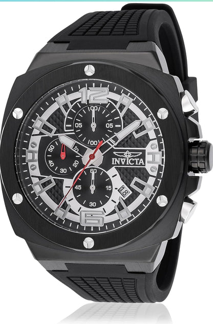 INVICTA Racing Men 47mm Stainless Steel Black + Steel Black dial VD57 Quartz