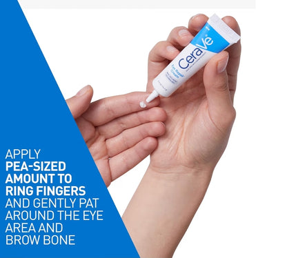 CeraVe Oog Herstelroom, Onder Oogroom Vir Swelling En Sakke Onder Oë, Hialuronzuur + Niasinamied + Mariene Botaniese Kompleks