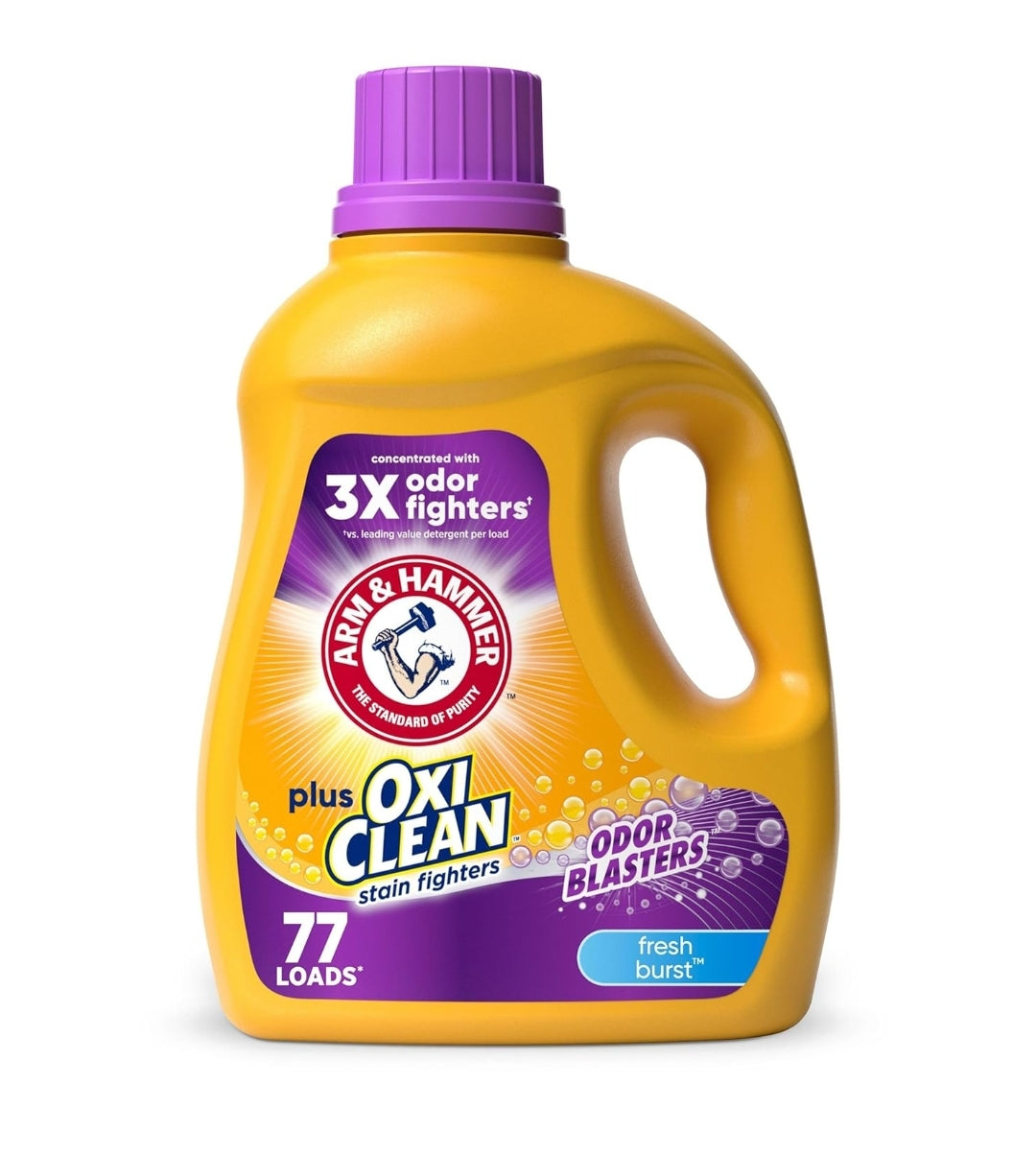 ARM & HAMMER Plus OxiClean Odor Blasters Fresh Burst, 77 Loads Liquid Laundry Detergent (100.5 Fl oz)