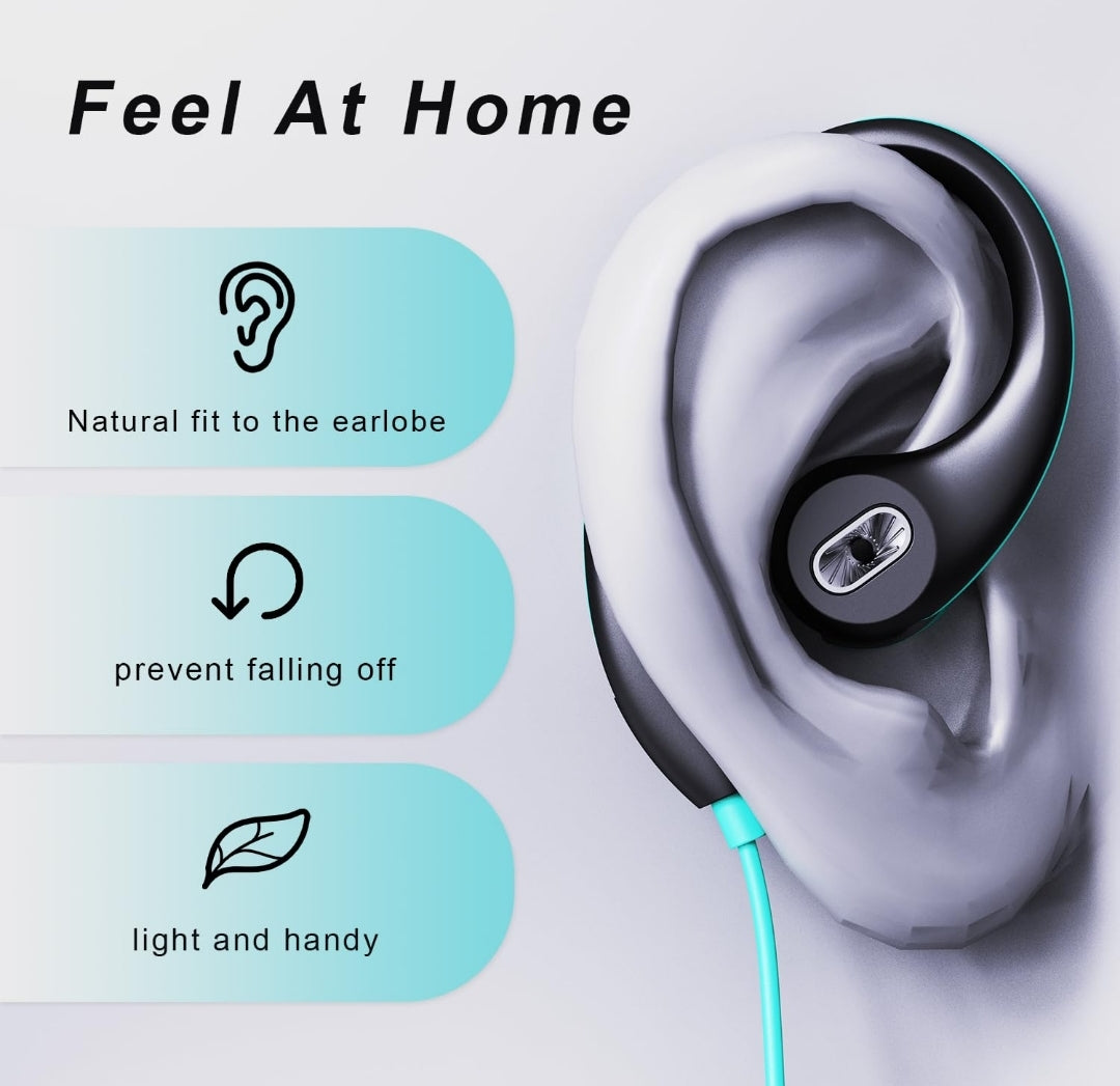 Sportoorfone met koord, binne-oor-koptelefoon met oorhaak, oorclip, hardloopoorfone, oorvaste oorfoontjies, versoenbaar met slimfoon, skootrekenaar, tablet, MP3-3.5mm-aansluiting