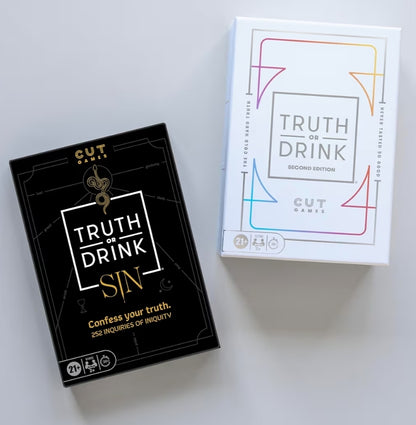 Truth or Drink: Bachelorette Party Edition | Adult Party Game by Cut | 108 Revealing and Hilarious Questions for Girls Nights Out or In | Ages 21+ | 2+ Players | 30 Mins.