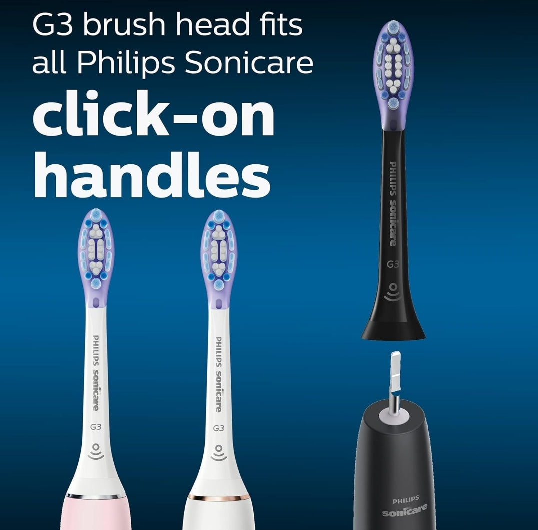 Philips Sonicare Oorspronklike G3 Premium Tandvleissorg Vervangende Tandeborselkoppe (Swart) HX9054/95