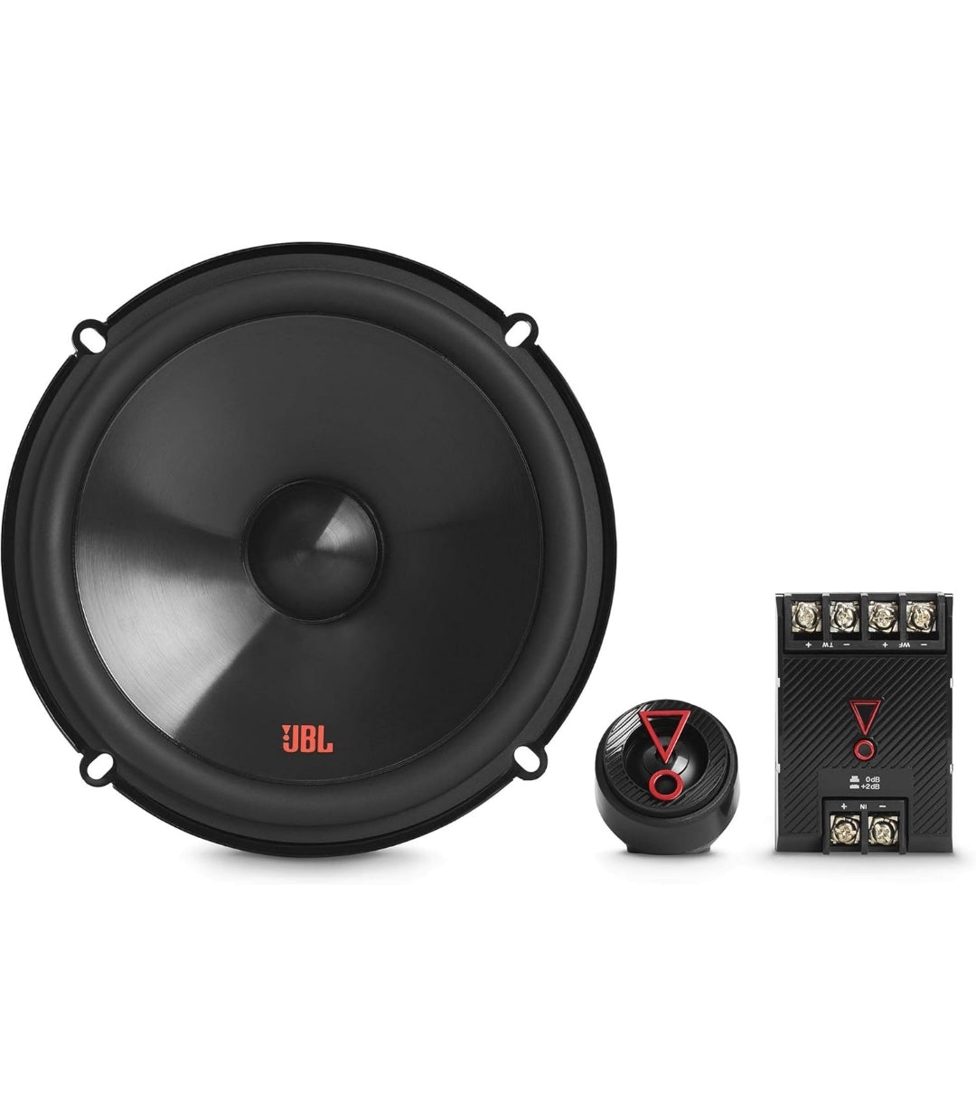 JBL Stage 3607CF - 6.5" Two-way car audio component system w/crossover - No Grill