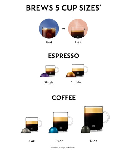Nespresso Vertuo Pop+ Koffie- en Espressomasjien deur Breville, Samra Origins deur The Weeknd, Dubbel Espresso, Ligte Roostering - 20 Kapsules