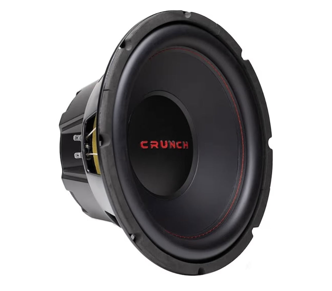 Crunch CRW12D4 12" 800 Watt MAX 4 Ohm Dubbele Spreekspoel Subwoofer met 2 Kanaal 1000 Watt Amp A/B Klas - NUUT