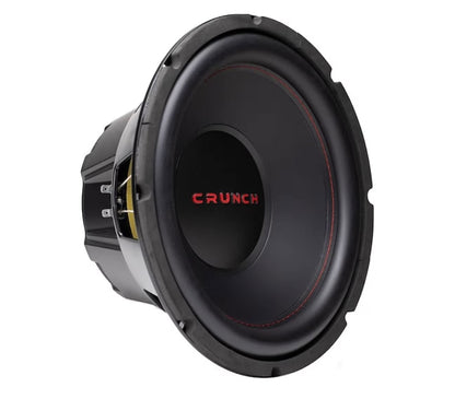 Crunch CRW12D4 12" 800 Watt MAX 4 Ohm Dubbele Spreekspoel Subwoofer met 2 Kanaal 1000 Watt Amp A/B Klas - NUUT