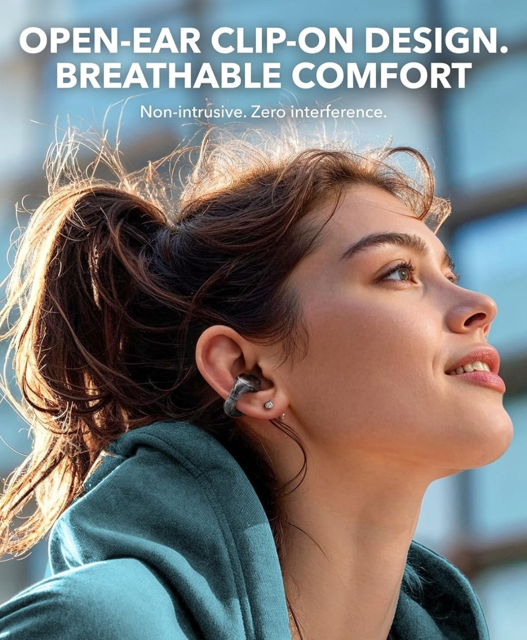 Soundcore C30i by Anker, Open-Ear Earbuds, Clip-On Headphones, Lightweight Comfort, Small-Ear Friendly, Stable Fit, Firm-Shell Design, Attachable Ear Grips, Big Drivers for Clear Audio, 30H Play, IPX4