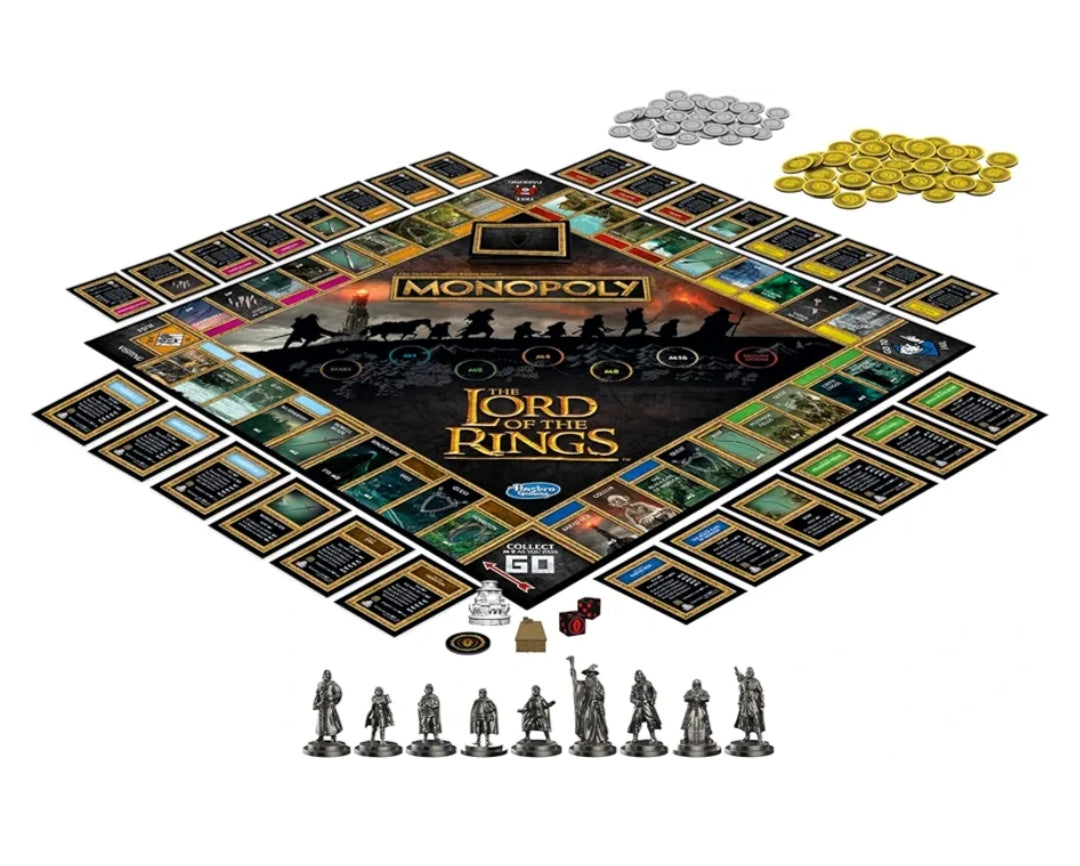 Hasbro Gaming Monopoly: The Lord of The Rings Edition Board Game Inspired by The Movie Trilogy - Play as a Member of The Fellowship