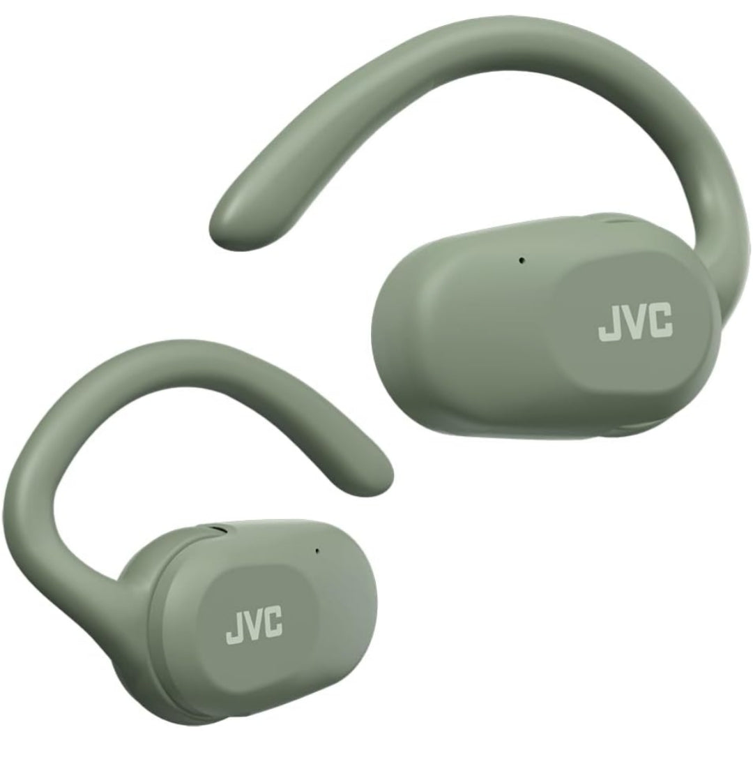 JVC Oorfoon Oopoor Ware Draadlose Oorfone met Spilbewegingmeganisme, 16mm Groot Drywerklank, Enkeloor-gebruik, BT 5.4, Lang Batterylewe (tot 26 Uur) - HANP40TG (Groen)