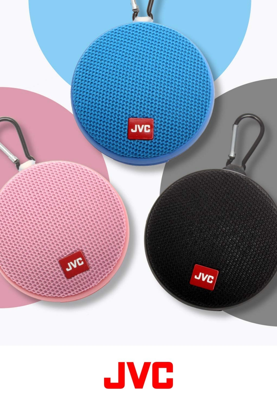 JVC Draagbare Koordlose Luidspreker met Omringklank, Bluetooth 5.0, Waterdig IPX4, 7-Uur Batterylewe - SPSA2BTB (Swart)