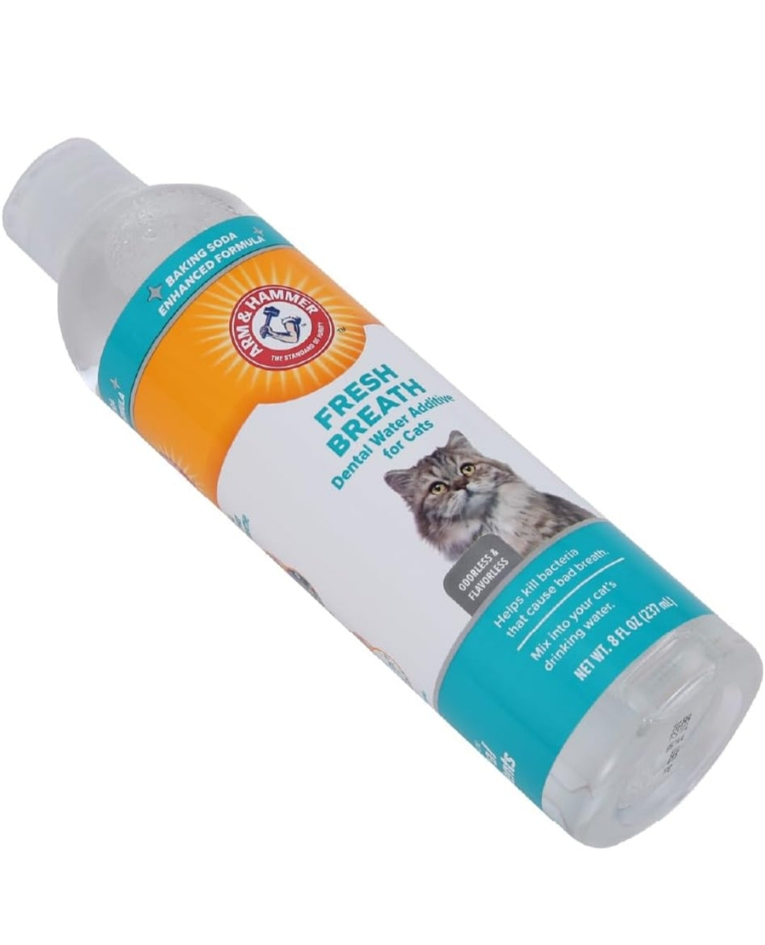 Arm & Hammer for Pets Advanced Care Dental Water Additive for Cats Odorless and Flavorless Cat Dental Rinse (8oz)