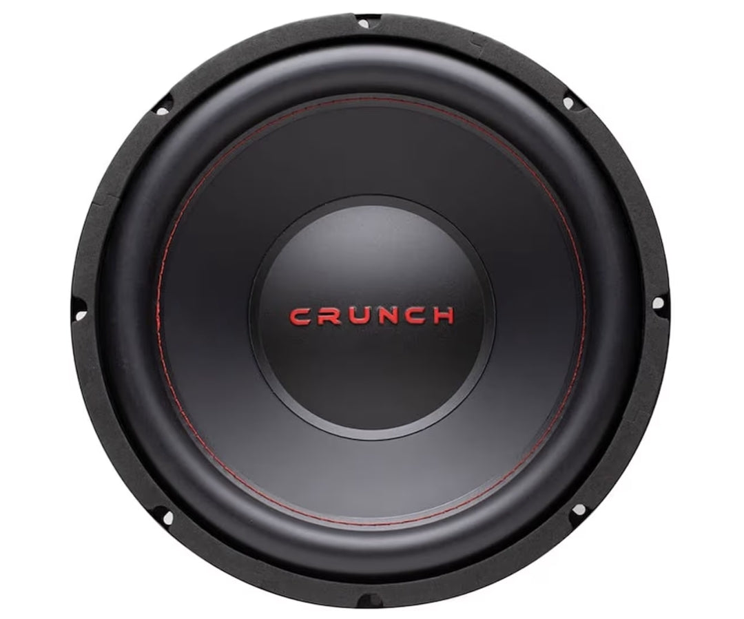 Crunch CRW12D4 12" 800 Watt MAX 4 Ohm Dubbele Spreekspoel Subwoofer met 2 Kanaal 1000 Watt Amp A/B Klas - NUUT