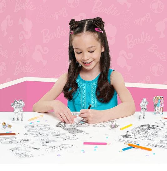 Just Play Barbie Shrinky Dinks Kit en Toebehore, 15 Voorafgedrukte Shrinky Dinks-velle, Maak Asof-spel, Kinderspeelgoed vir Ouderdomme 5 en Op