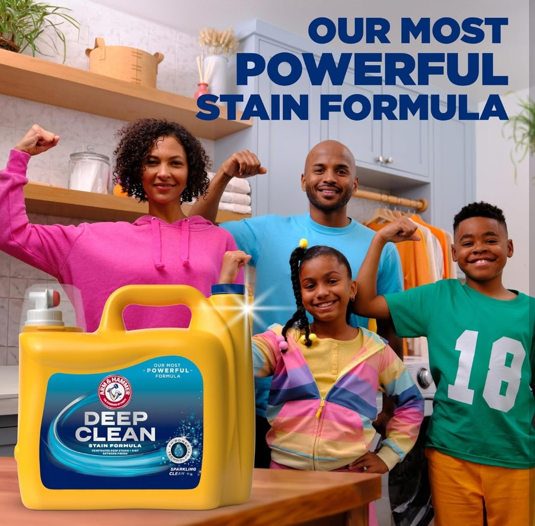 ARM & HAMMER™ Deep Clean Stain Formula Liquid Laundry Detergent Stain Remover - Sparkling Clean Scent (150 Oz)