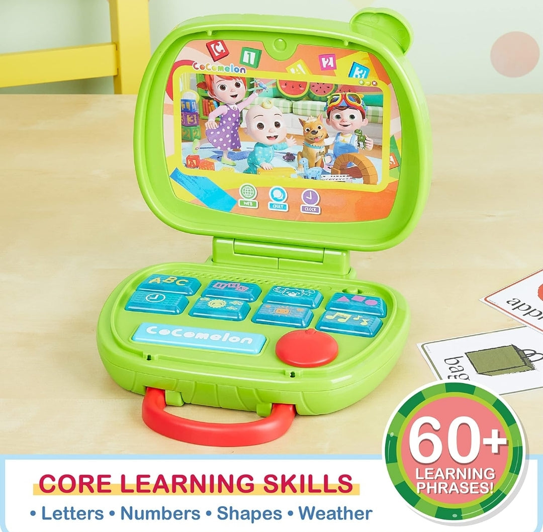 CoComelon Sing and Learn Laptop Toy for Kids, Lights, Sounds, and Music Encourages Letter, Number, Shape, and Animal Recognition, Officially Licensed Kids Toys for Ages 18 Month by Just Play