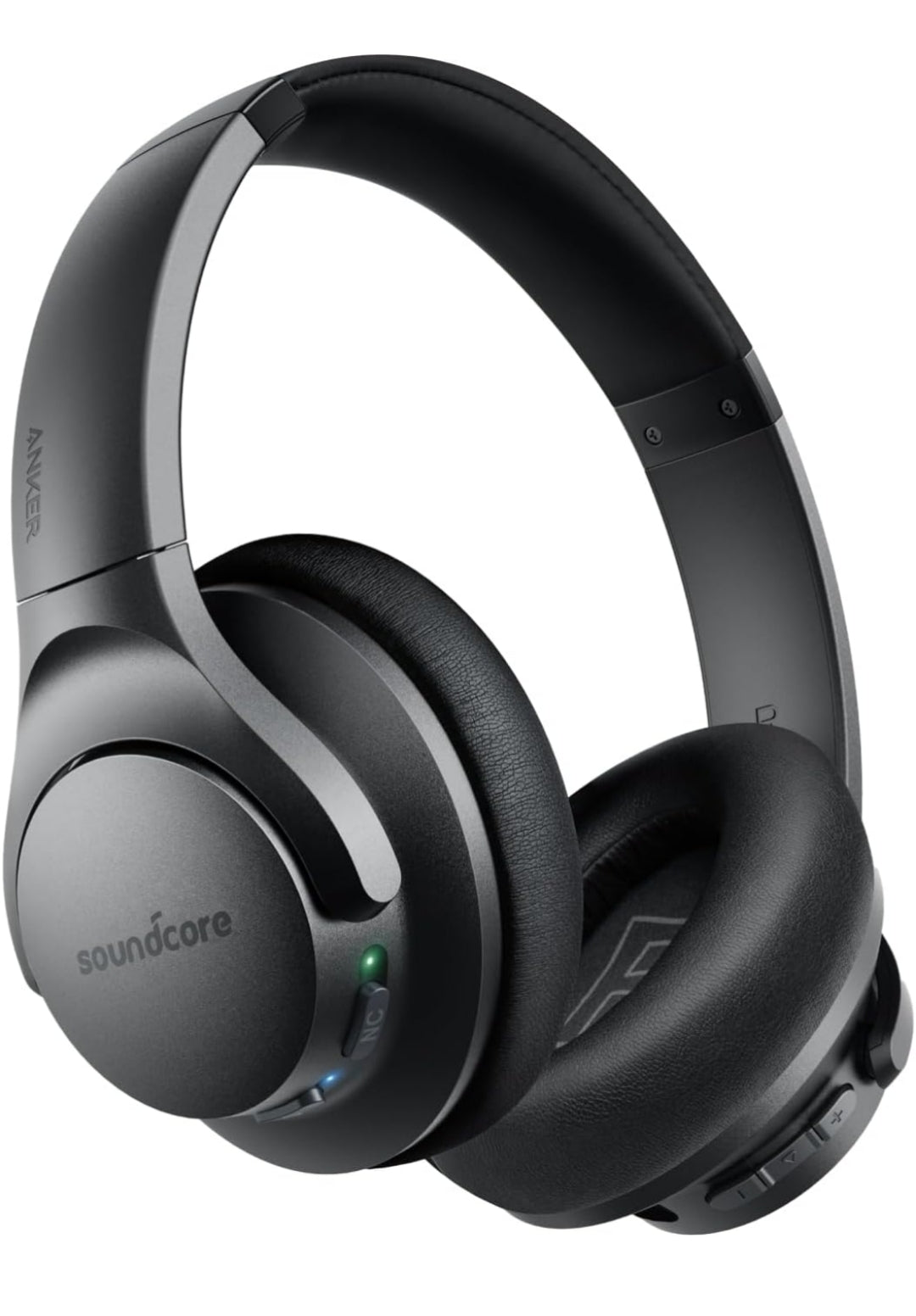Soundcore Anker Life Q20 Hybrid Active Noise Cancelling Headphones, Wireless Over Ear Bluetooth Headphones, 70H Playtime, Hi-Res Audio, Deep Bass, Memory Foam Ear Cups, Travel, Office, USB-C Charging