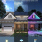 Permanent Outdoor Lights 2, 100ft RGBIC Outdoor Lights with 72 LED Lights, IP67 Waterproof, 100 Scene Modes with 40lm White for Outdoor Decorations, Works with Alexa, Google Assistant, Black
