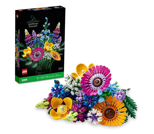 LEGO Botanicals Kunsmatige Veldblomruiker - Binnenshuise Blomme Boustel vir Huis, Kombuis, Lessenaardekorasie