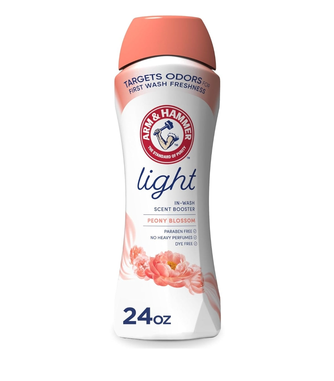 ARM & HAMMER Light In-Wash Scent Booster, No Heavy Perfumes, No Dyes, No Parabens - Peony Blossom Scent (24 Oz)