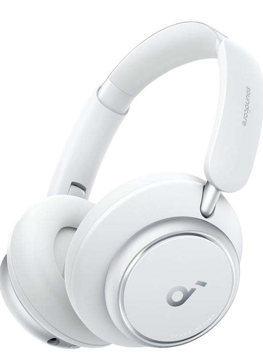 Soundcore deur Anker Space Q45 Aanpasbare Aktiewe Geraasdempende Oorfone, Verminder Geraas met Tot 98%, 50H Speeltyd, Toepbeheer, LDAC Hi-Res Koordlose Oudio, Gemaklike Pasvorm, Duidelike Oproepe, Bluetooth 5.3
