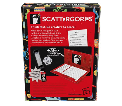 Hasbro Gaming Scattergories Classic Board Game, Party Game for Adults and Teens Ages 13 and up - 2+ Players