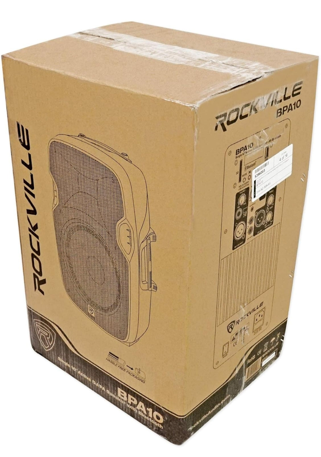 BUNDLE (2) Rockville BPA10 10" Powered 400w DJ Speakers with Bluetooth