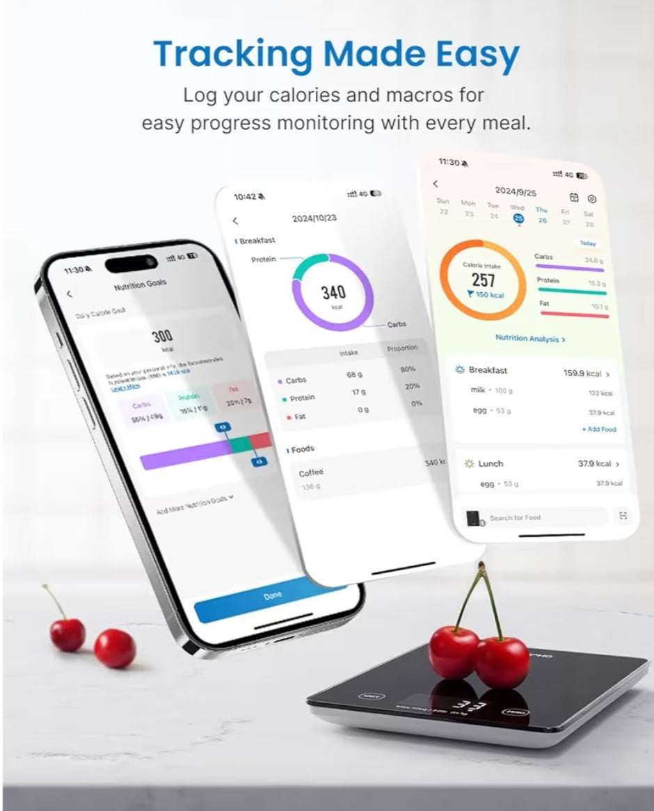 Bundle Smart Food Weight Scale and Smart Scale for Body Weight
